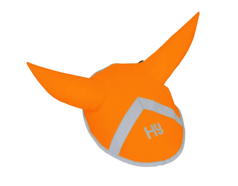 Hy Equestrian Reflector Ear Bonnet - Orange